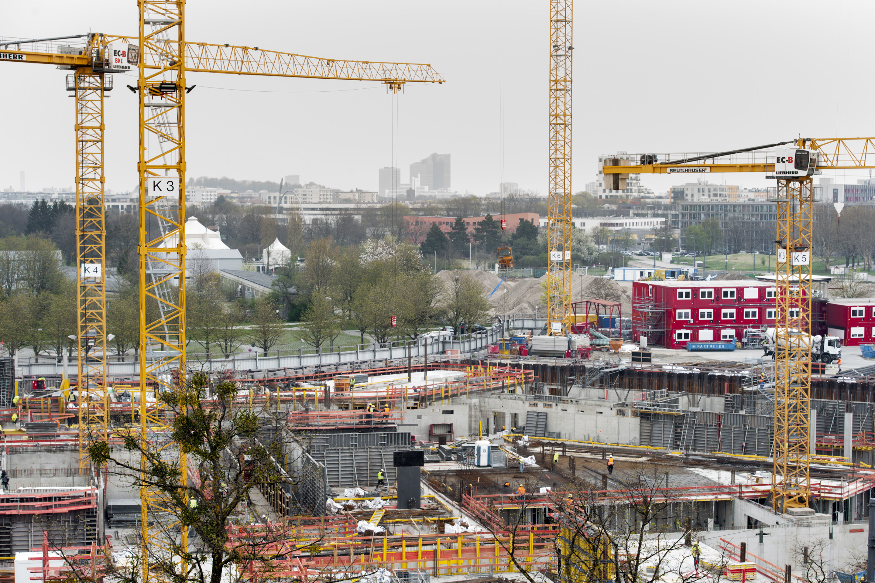 Baustelle für neues Strafjustizzentrum in München, 2019